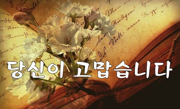 고마운 당신