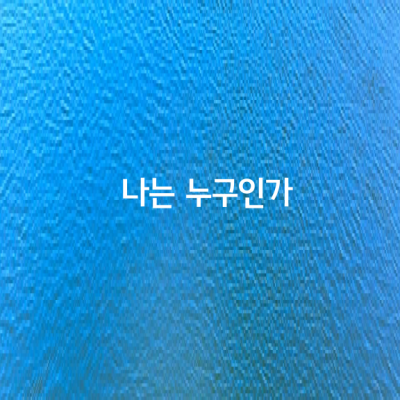 나는 누구인가.