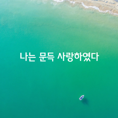 나는 문득 사랑하였다