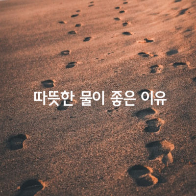 따뜻한 물을 마시면 좋은 이유