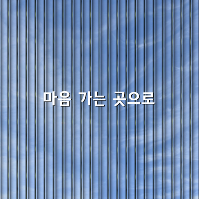 마음 가는 곳으로 가거라