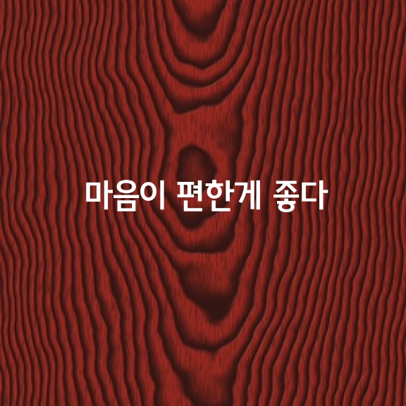 마음이 편한게 좋다