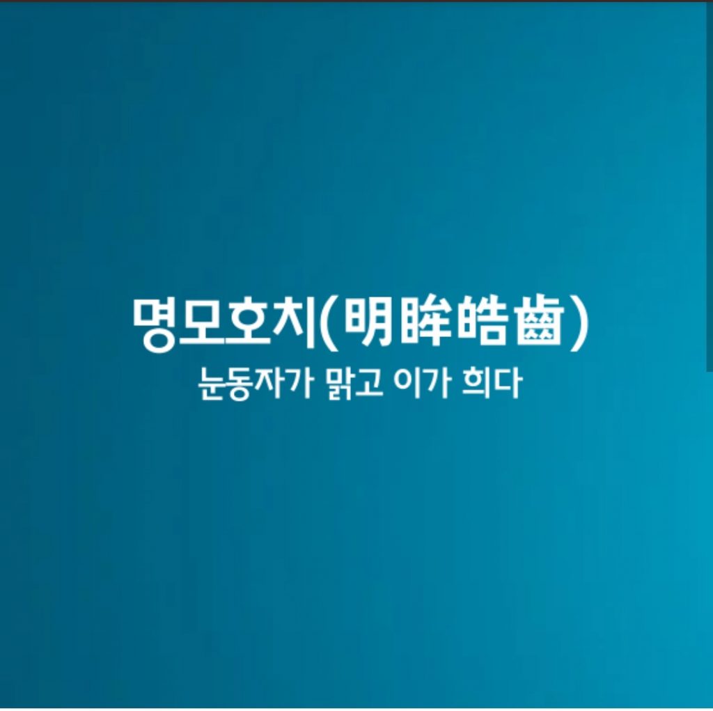 명모호치ㅣ明眸皓齒