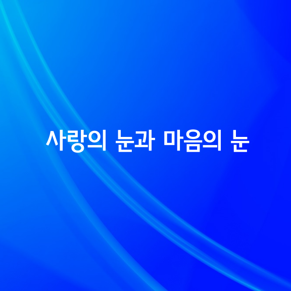 사랑의 눈과 마음의 눈