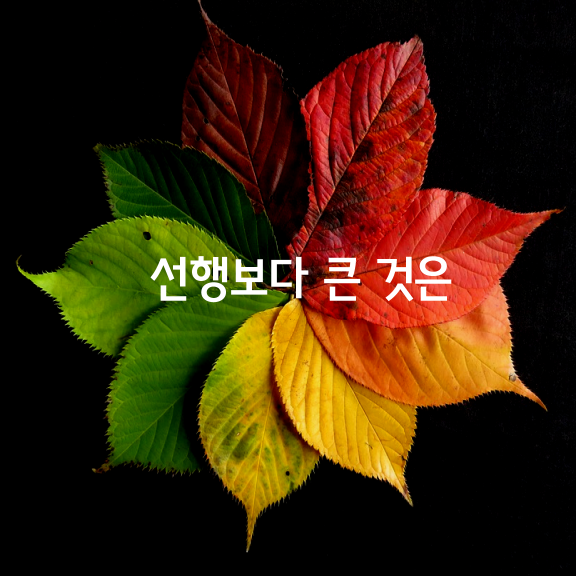 선행보다 큰 것은