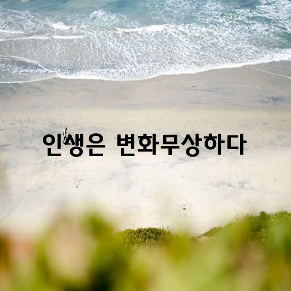 인생은 변화무상하다