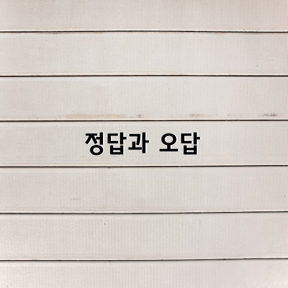 정답과 오답 / 김대영