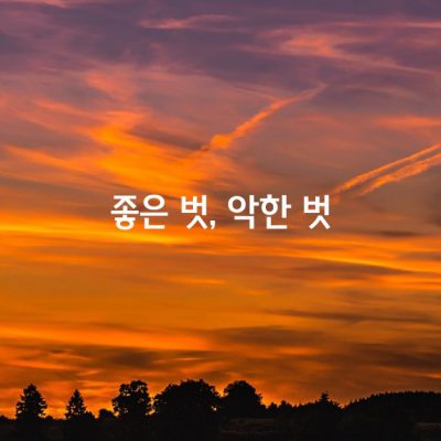 좋은 벗에는