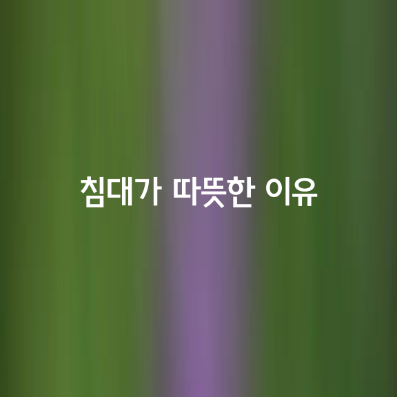 침대가 따뜻한 이유