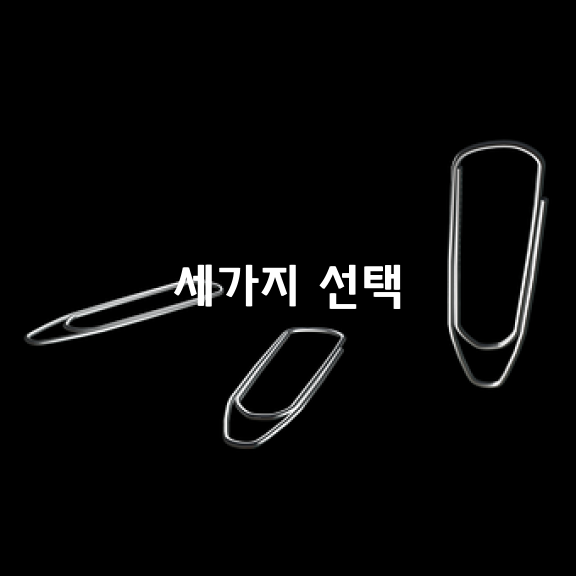 행복한 사람의 세가지 선택