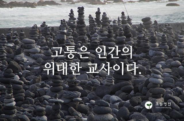 고통은 인간의 위대한 교사이다.