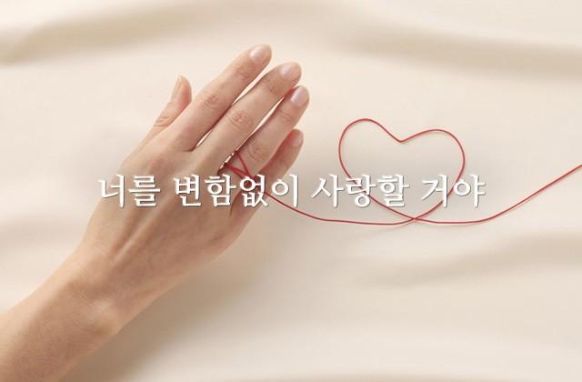 너를 변함없이 사랑할 거야