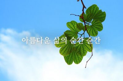 아름다운 삶의 순간 순간