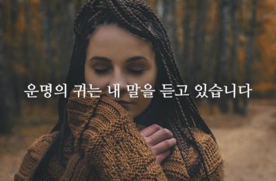 운명의 귀는 내 말을 듣고 있습니다.