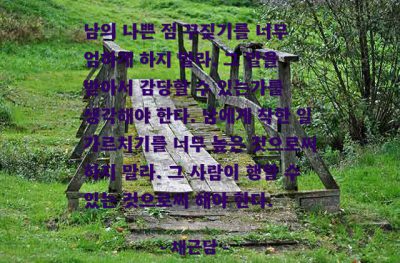 가르침, 교육 – 채근담