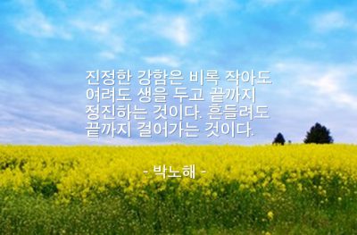 강함, 정진 – 박노해