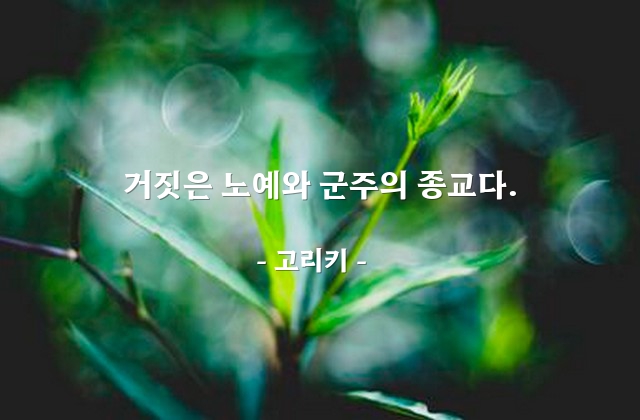 거짓, 진실 – 고리키