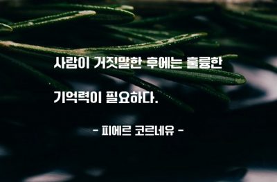 거짓말, 기억력 – 피에르 코르네유