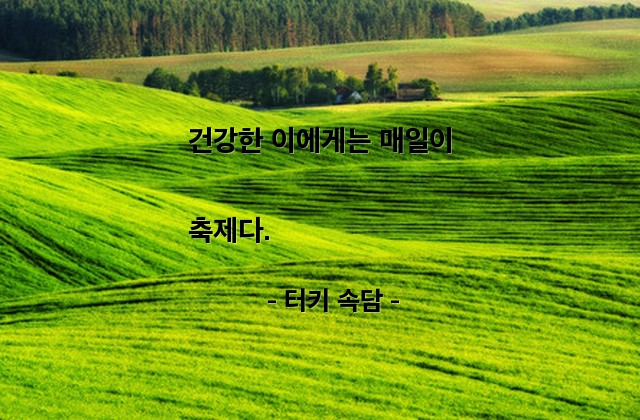 건강 – 터키 속담