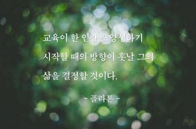 교육, 삶 – 플라톤