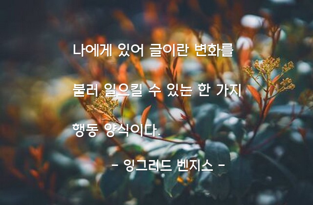 글(words), 글쓰기 – 잉그리드 벤지스