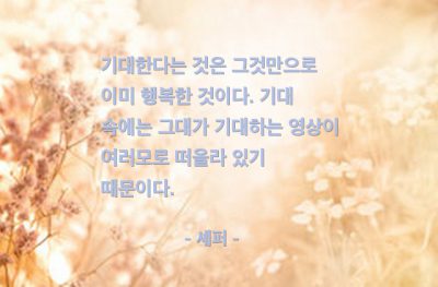 기대, 행복 – 셰퍼