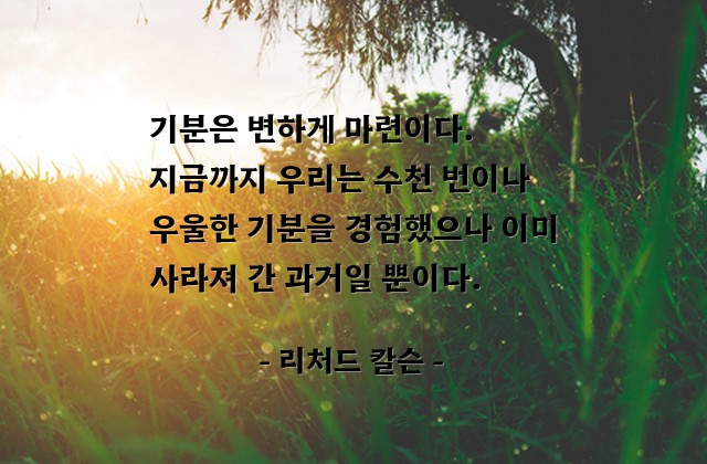 기분, 우울함 – 리처드 칼슨