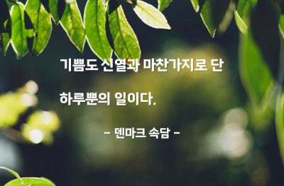 기쁨 – 덴마크 속담