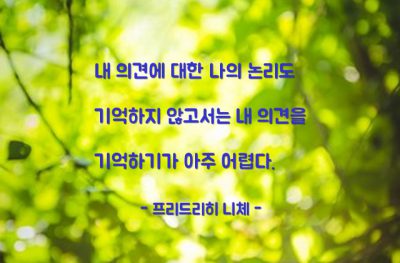 기억, 의견, 논리 – 프리드리히 니체