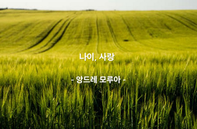 나이, 사랑 – 앙드레 모루아