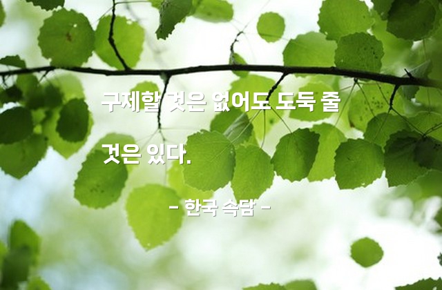 도둑, 재산 – 한국 속담