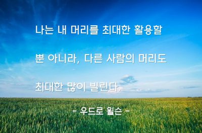 도움받기, 생각, 인간관계 – 우드로 윌슨