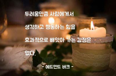 두려움 – 에드먼드 버크