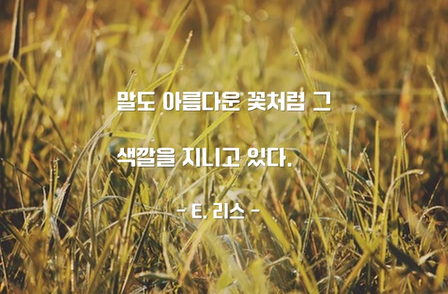 말(words) – E. 리스