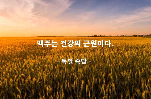 맥주, 건강 – 독일 속담