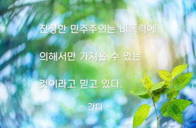 민주주의, 비폭력 – 간디