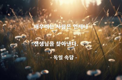 배움 – 독일 속담