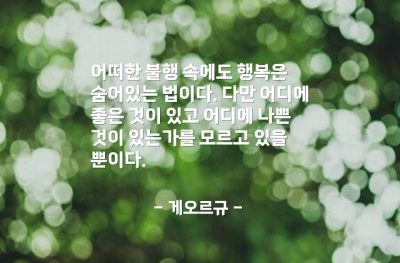 불행, 행복 – 게오르규