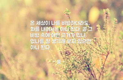 비방, 자기반성 – 흄