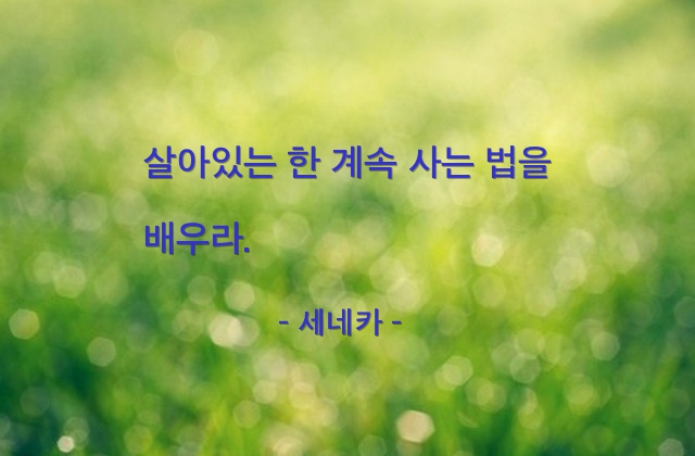 삶, 배움 – 세네카