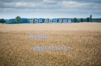 성격, 운명 – 퍼블릴리어스 사이러스