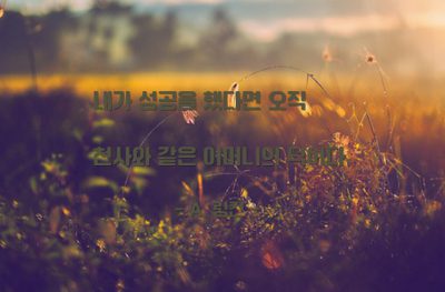 성공, 어머니 – A. 링컨