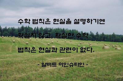 수학, 현실 – 알버트 아인슈타인