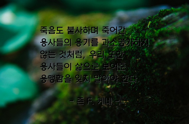 순국선열, 죽음 – 존 F. 케네