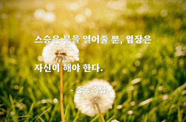 스승, 공부, 노력 – 중국 속담