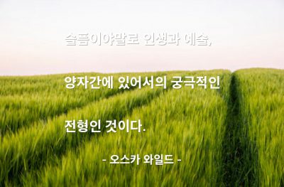 슬픔, 인생, 예술 – 오스카 와일드