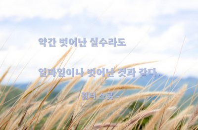 실수 – 월터 스콧