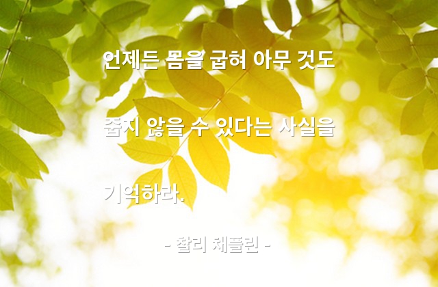 실패, 인생살이 – 찰리 채플린