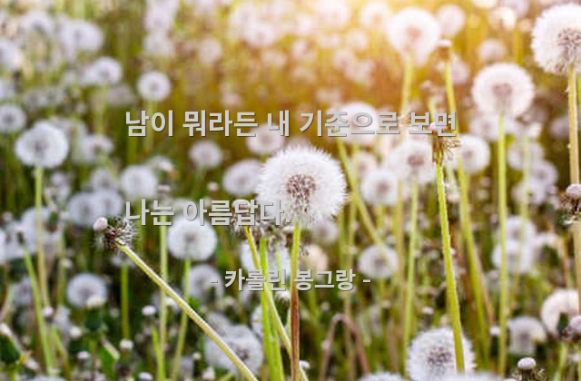 아름다움, 자존감 – 카롤린 봉그랑