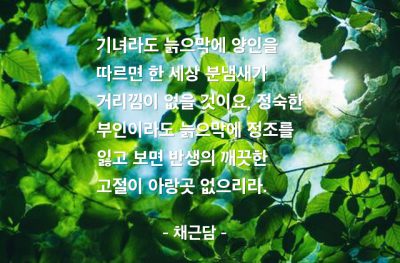 여자, 기녀, 정조 – 채근담